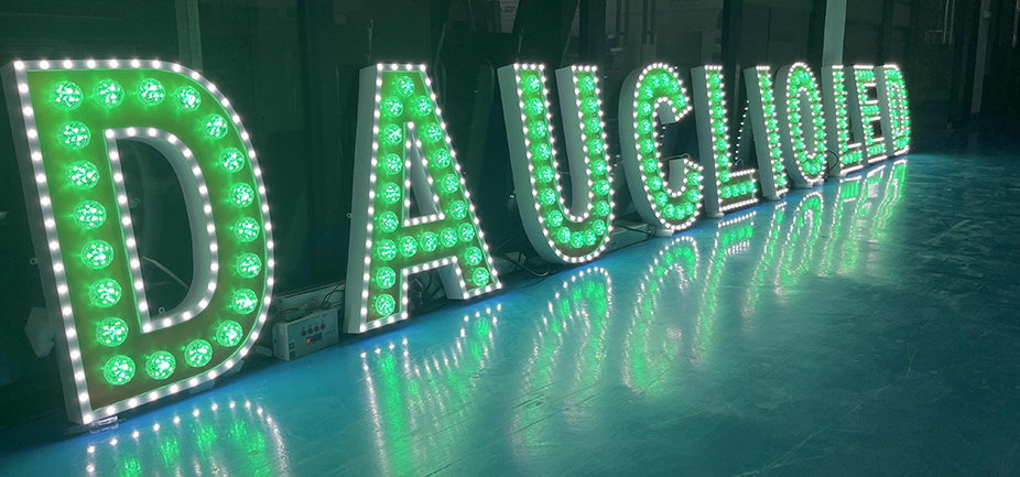 定制灯泡字LED发光字广告字