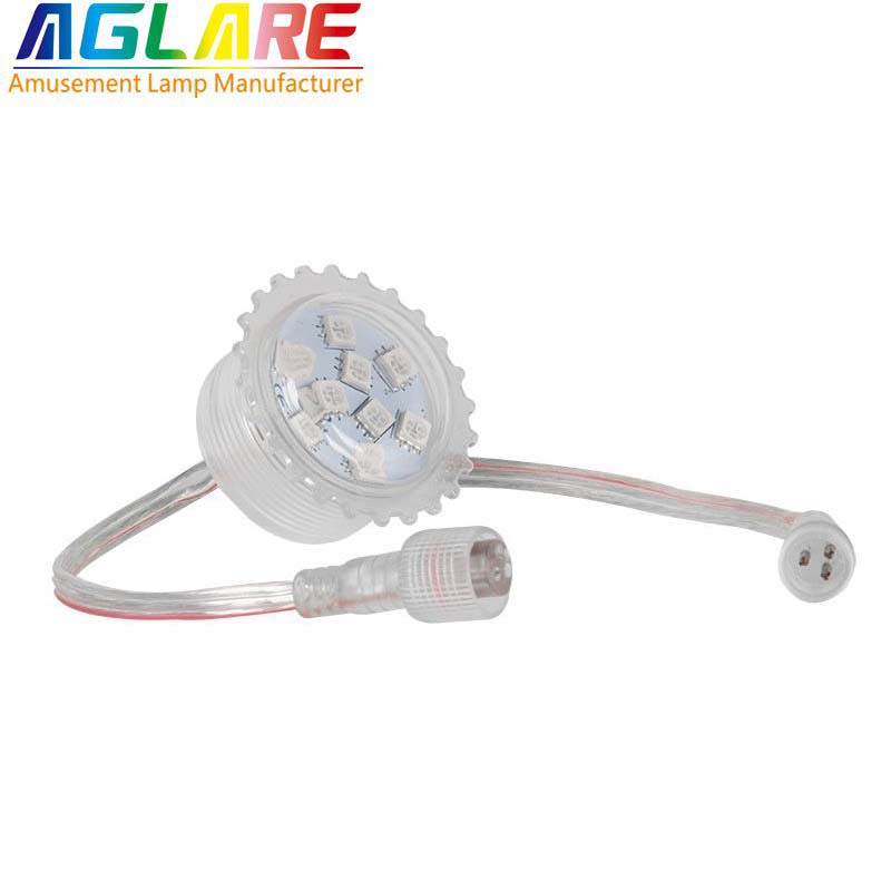 LED点光源灯全彩灯12伏24v防水  RGB led像素灯游乐园灯泡 LED 照明 